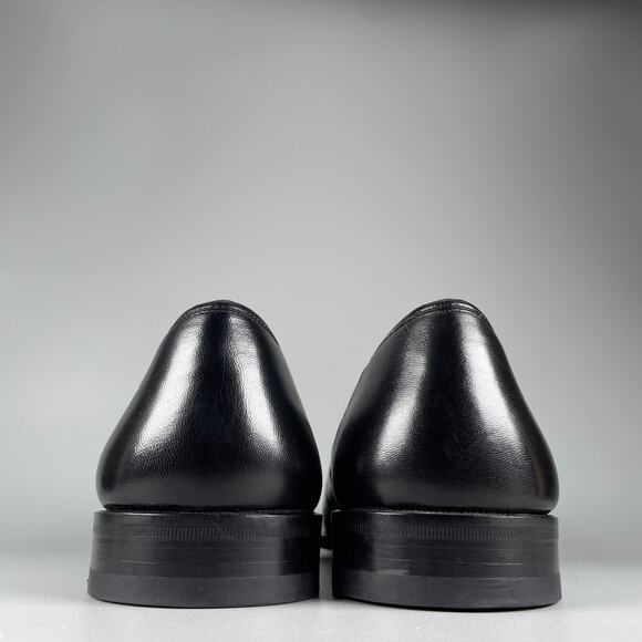 Magnanni Men\'s 11 Black Leather Slip On Kilt Tassel Loafer Dress Shoe Casual EUC main image 7